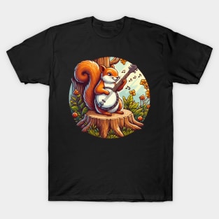 Squirrel Playing Banjo T-Shirt